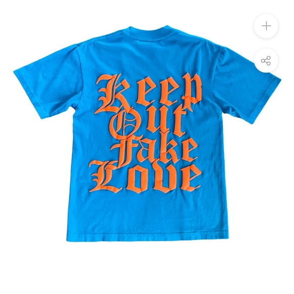 Keep Out Fake Love TEAL FLORIDA T-SHIRT - Picture 1 of 7